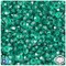 BeadTin Emerald Transparent 6mm Faceted Rondelle Plastic Craft Beads (1350pcs)